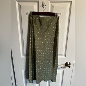 Babaton Slip Satin Midi Skirt